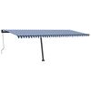 vidaXL Retractable Awning Blue and White