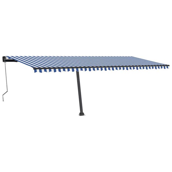 vidaXL Retractable Awning Blue and White