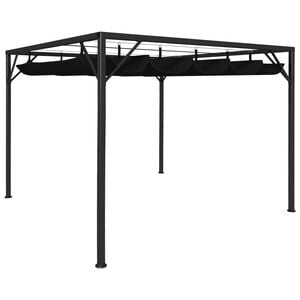 vidaXL Garden Gazebo Anthracite Powder-coated steel, 100% polyester