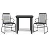 vidaXL Garden Dining Set Black PVC Rattan Small Durable