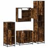 vidaXL Bathroom Furniture Set Smoked Oak Engineered wood, Metal Medium