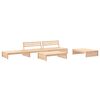 vidaXL Garden Lounge Set Beige, Natural Wood