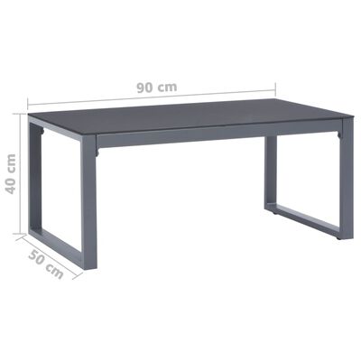 vidaXL Coffee Table 35.4"x19.7"x15.7" Aluminum