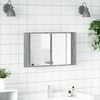 vidaXL LED Mirror Cabinet Grey Sonoma Engineered wood, Acrylic