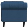 vidaXL Chesterfield Sofa Chair Blue 100% polyester, plywood, solid wood