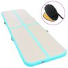 vidaXL Inflatable Gymnastics Mat with Pump 275.6"x39.4"x3.9" PVC Green