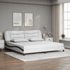 vidaXL Bed Frame White and black