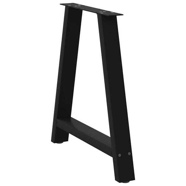 vidaXL Coffee Table Leg Black Powder-coated steel 31.5x Levelers
