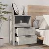 vidaXL Bedside Cabinet Concrete Grey Engineered Wood Medium