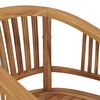 vidaXL Outdoor Chair Set of 2 Natural Teak Solid Teak Wood Medium