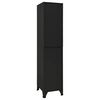 vidaXL Locker Cabinet Black Steel 70.9 in tall Locker Cabinet