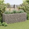 vidaXL Gabion Raised Bed Silver Galvanized steel Large Durable