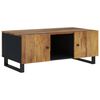 vidaXL Coffee Table Honey Finish, Black