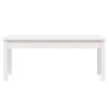vidaXL Patio Bench White 42.9x17.3x17.7" Solid Wood Pine