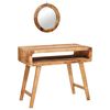 vidaXL Dressing Table Brown 90 x 76 x 45 cm solid mango wood