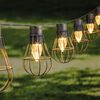 HI Light String Brown Metal Medium Solar Light String Other