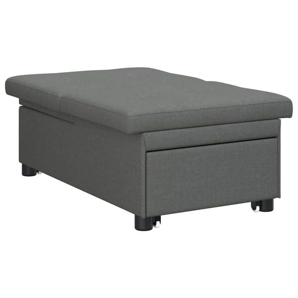 vidaXL Sofa Bed Dark gray 194 x 67 x 37 cm fabric