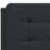 vidaXL Bed Frame Black Faux Leather, Metal, Solid Pine Wood, Plywood
