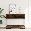 vidaXL Console Table Smoked Oak Engineered Wood, Metal