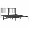 vidaXL Bed Frame Black Powder-coated steel 55 x 79 in Bed Frame