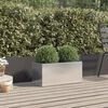 vidaXL Planter Silver Stainless Steel Medium Durable Planter