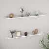 vidaXL Wall Shelf Set of 2 High gloss white MDF