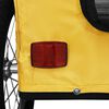 vidaXL Pet Bike Trailer Yellow Oxford fabric, Iron, PVC Collapsible