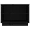 vidaXL Shoe Cabinet Black 23.6x13.4x17.7" Solid Wood Pine