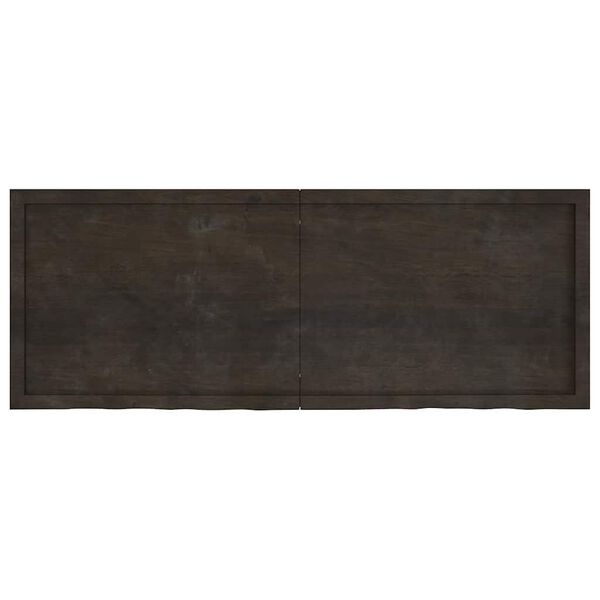 vidaXL Wall Shelf Dark brown Solid oak wood 63 x 24 in Foldable