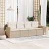 vidaXL Patio Sofa Set Beige, Cream White