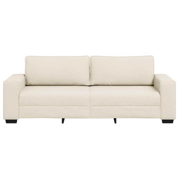 vidaXL Sofa Beige 87.01 x 30.31 x 32.28 in Linen-blend Fabric