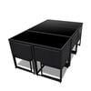 vidaXL Outdoor Dining Set Black