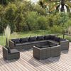 vidaXL Garden Lounge Set Grey PE rattan Large Modular