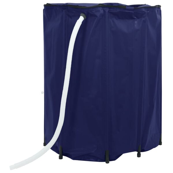 vidaXL Water Tank Blue PVC Large Collapsible Water Tank Cylindrical