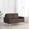 vidaXL Sofa Brown Fabric (100% polyester), solid pine wood, rubberwood