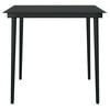 vidaXL Garden Dining Set Black Powder-Coated Steel 5 Piece Light Weight