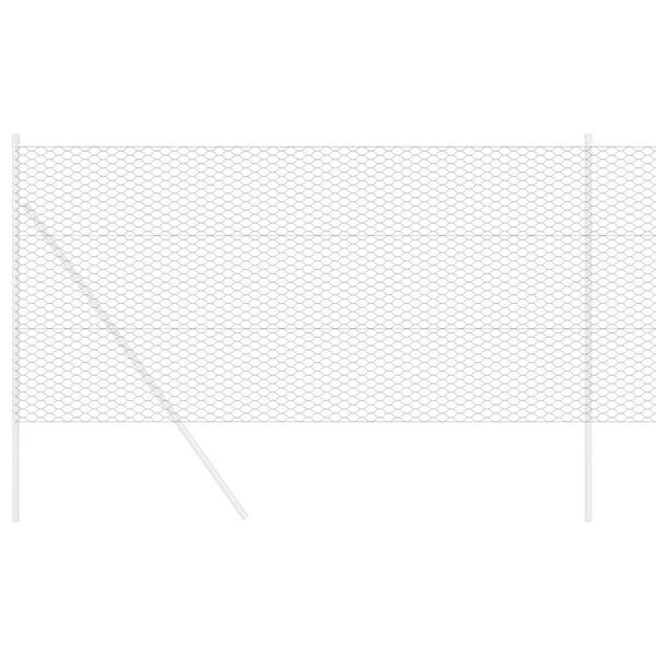vidaXL Hexagon Fence Grey 3.94 x 328.08 ft PVC