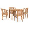 vidaXL Garden Dining Set Natural Teak Solid Teak Wood