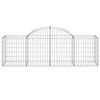vidaXL Gabion Basket Set of 11 Silver Galvanized iron 78.7x19.7x31.5 in