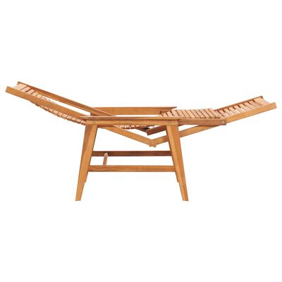 vidaXL Patio Lounge Chair with Footrest Solid Teak Wood