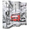 vidaXL Folding Room Divider 78.7x66.9" London Bus Black and White