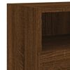 vidaXL TV Wall Cabinet Set of 2 Brown Oak Engineered Wood Standard