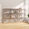 vidaXL 4-Layer Shelves 4 pcs Silver Steel&Engineered Wood