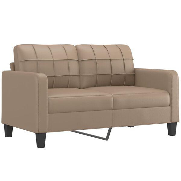 vidaXL 2-seater Sofa Cappuccino Faux leather 2-seater Stylish Design