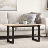 vidaXL Coffee Table O-Frame 39.4"x19.7"x17.7" Solid Wood Pine and Steel
