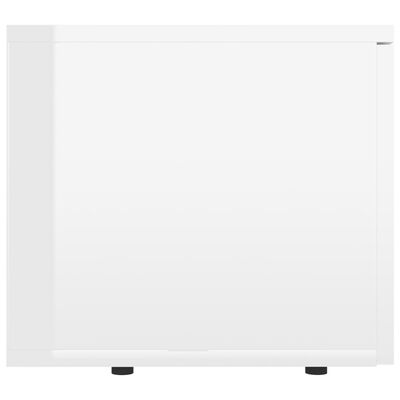 vidaXL TV Stand High Gloss White 31.5"x13.4"x11.8" Engineered Wood