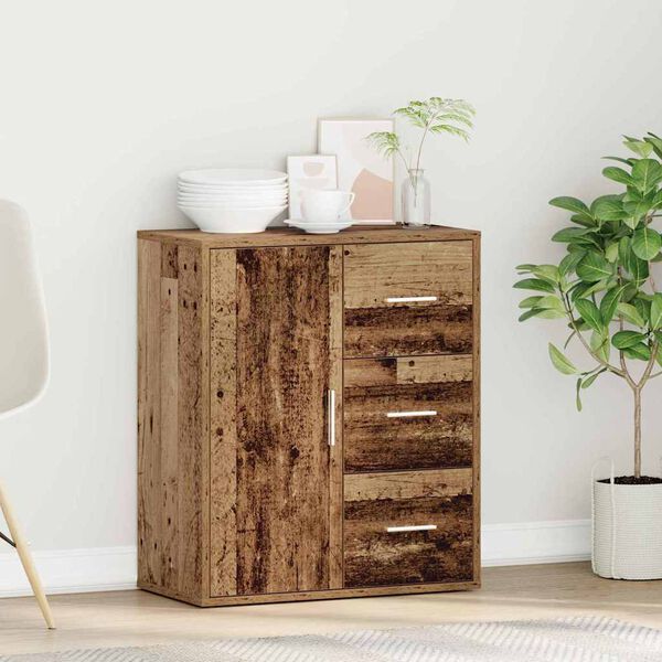 vidaXL Sideboard Old Wood 23.62 x 12.20 x 27.56 in Engineered Wood