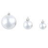 vidaXL Christmas Ball Set of 100 White, Grey Plastic Small, Medium