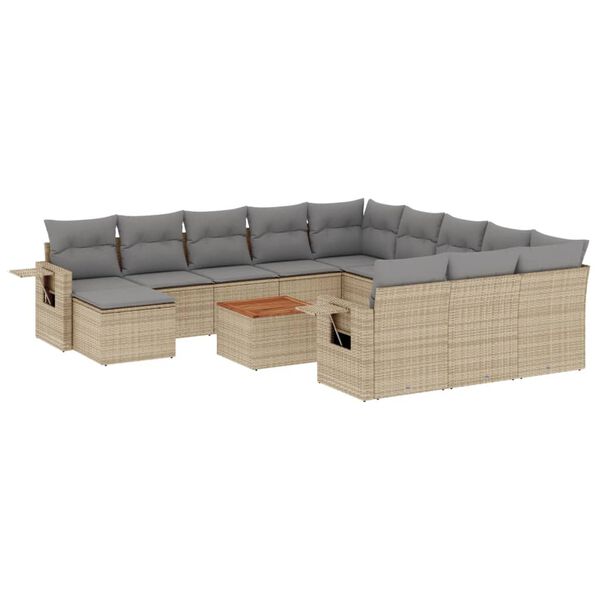 vidaXL Garden Sofa Set Mix Beige