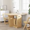 vidaXL Dining Table Honey wax brown Solid pine wood and engineered wood